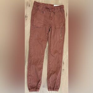New American Eagle AEO Jegging Joggers 4 27w Next Level Stretch Pants Red NWT